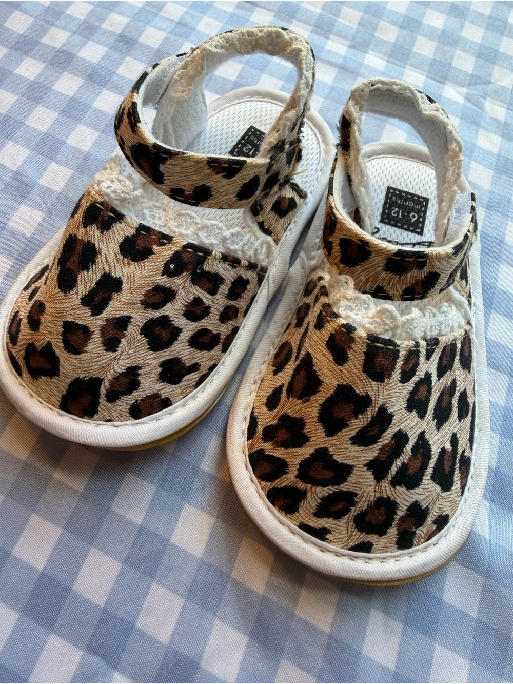 Source Unknown Leopard Print Baby Slip-On Shoes - Tan/Black